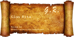 Gion Rita névjegykártya
