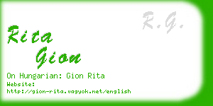 rita gion business card